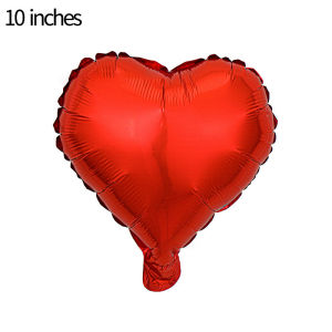 2-10PCS 10 inch Heart Balloon Aluminum Foil balloons Heart Shape Balloon Wedding Party Birthday Balloons balloons for birthday party balloons decoration set Wedding Birthday