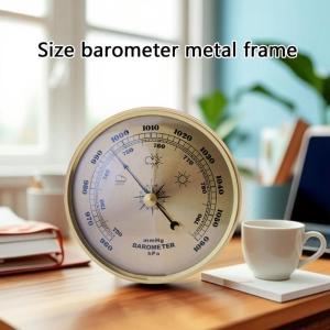 Vintage Barometer Weather stations Instrument With Hygrometer Thermometers For Indoor and Outdoor Use Metal Frame