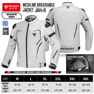 MOTOWOLF RIDING RACE JACKET JM4-B PROTECTION RIDING GEAR AIR BREATHABLE MESH JACKET CE 1 - CHEST PROTECTIVE GEAR