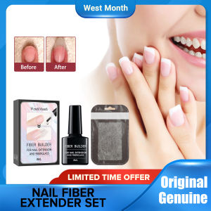 West Month Fiber Bulider For Nail Extension And Fiberglass Transparent Non-Woven Silks UV Gel Building Fiber DIY Manicure Tools Quick Building Repair Broken Off Nails Long Extend UV Art Tips Soak Lasting Nail Nail Tools Gel