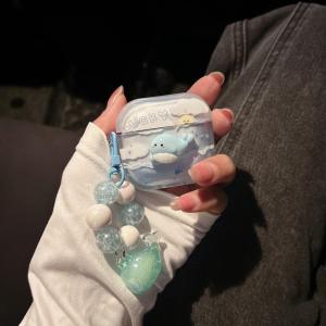 Mi เคสหูฟัง เคสใสการ์ตูนนูน ลายเชอรี่ เคสหูฟังบลูทูธ เคสหูฟังไร้สาย เเถมห่วงคล้อง สำหรับ Airpods4 Airpdos1/2/3 Airpods pro/pro2