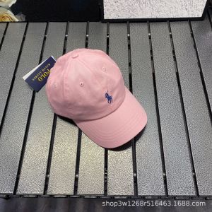 New Version Hot Item POLO Little Pony Baseball Cap for Men and Women Soft Top Versatile Face Slimming Pink Duckbill Cap Casual Sunshade
