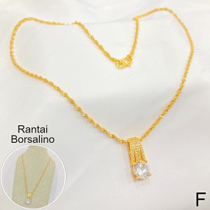 Kalung Liontin Lapis Emas Full Permata Zircon Perhiasan Xuping KLE56