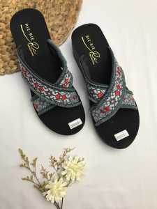 sandal wedges wanita tl silang motif napajo rajut terbaru 2023