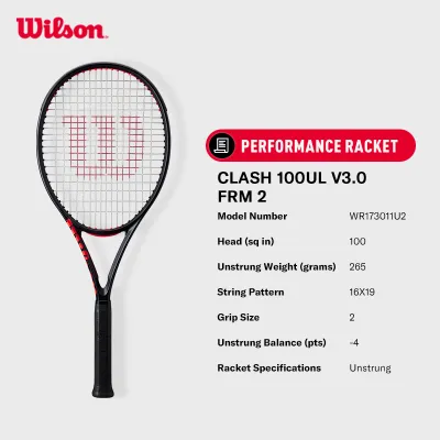 Wilson CLASH V3 100UL Performance Racket (Unstrung) WR173011U