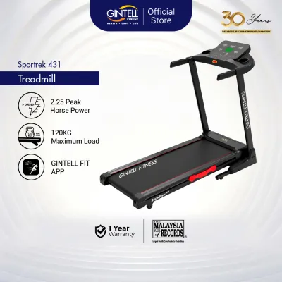 [FREE INSTALL] GINTELL Sportrek FT431 Bluetooth Auto Inclination Treadmill (Foldable)