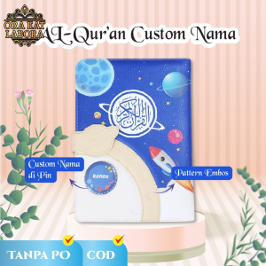 Quran Hafalan Custom Nama Ukuran A5 Al Quran Terjemahan Blok Warna Jaket Emboss Kancing Hot Stamp