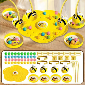 Magnetic Bee Fishing Game Educational Kids Toy Interactive 2–4 Player Board Game Family Play Set Children Indoor Table L