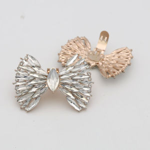 [Free Shipping] Detachable bow shoe buckle high-heeled shoe accessory shoe decoration buckle bow shoe flower crystal shoe front flower accessory