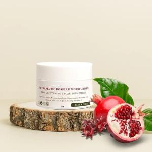 Roselle & Beetroot Brightening Lightening Moisturiser (25g) - Lightweight Day & Night Formula | Fades Scars & Brightens Dull Skin