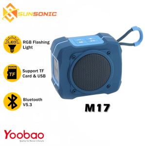 Yoobao M17 TWS V5.3 support USB /TF Card /FM Radio Function Portable Hi-Fi Bass with Colorful Breathing Light Speaker