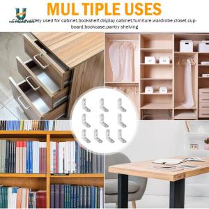 L Shaped Corner Brackets with Screw Cabinet Connector Brackets Rust Proof Cabinet Support Frame for Shelves Repairing[Ueb Flagship Store]