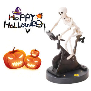 Garden Decor Skeleton Resin Skeleton Riding Bike Halloween Skeleton Statue Durable Outdoor & Indoor Decor