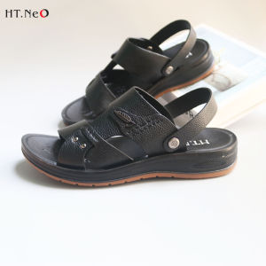 Giày Sandal nam HT.NEO da bò thật êm mềm kết hợp với đế kếp cao 35cm giúp tôn dáng tăng chiều cao kiểu dáng lịch sự SD04