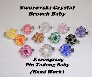 Swarovski Crystal Brooch (Kerongsang Pin Tudung Baby)