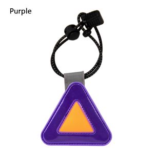 OURTOUR 1Pcs with Spring Hook Reflective Triangle Sign Plastic Safety Warning Hanging Tag Durable Elastic Cord Safety Clip for Backpack Kids School Bag