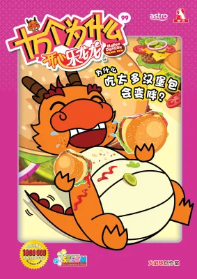 十万个为什么开心乐龙龙 【科普类知识性漫画】第99期：为什么吃太多汉堡包会变胖？【装订版】