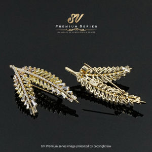 Sv Premium Kerongsang Tudung Bentuk Daun Colorful Aesthetic Leaf Hijab Pin Tudung Exclusive High Quality Shoulder Brooch