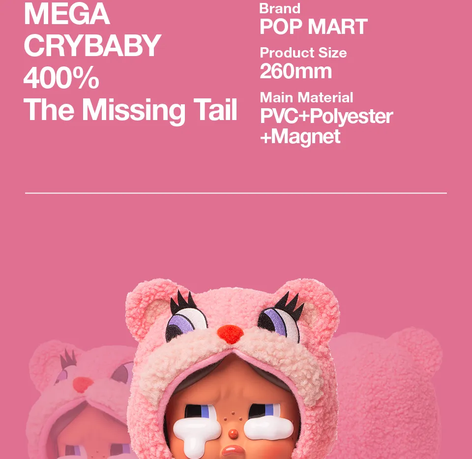 Thailand Exclusive】POP MART MEGA CRYBABY 400% The Missing