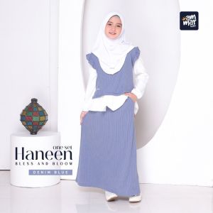 Set Blouse Gamis Anak Tanggung Perempuan Umur 8 10 12 Tahun Haneen One Set by Ammar Kids