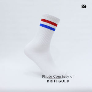Briffgold - Kaos Kaki Oldschool Stripe Dewasa