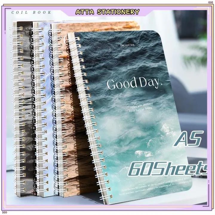 1PC A5B5 60Sheets Thick A5 Spring Notebook Binder Notepad Spiral Line ...