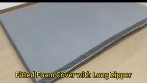 3 Sizes Waterproof Foam Cover with Long Zipper 2 Sides For 2/4/6 inch Thick Washable Cover