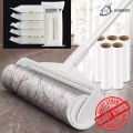 Long Handle Retractable Tear-off Sticky Paper Roller Floor Sticky Hair Carpet with Dust Sticky Hair Roller Sticky. 