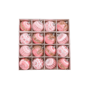 OWNNEW 16Pcs/set 16 chiếc Đồ trang trí Giáng sinh Tơ lụa 6 cm Đồ trang trí cây thông Noel Lễ hội Kiểu treo Đồ trang trí Giáng sinh nhiều màu sắc Tiệc Giáng Sinh