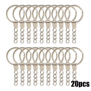 50/30/10Pcs Matte Silver Key Chain Key Ring / 31mm Round Flat Split Keyrings Keychain / for DIY Jewelry Making Wholesale