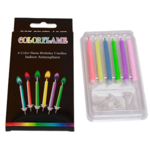Happy Birthday Candles Birthday Decorations Colorful Cake Candles for Birthday Party Decoration Decor 6 Pack
