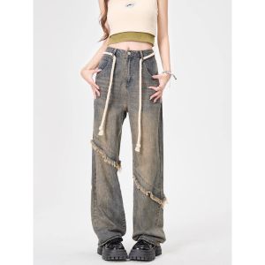 celana jeans panjang wanita Kulot highwaist korean jeans/loose straight jeans pinggang tinggi fashion wanita terbaru 2024