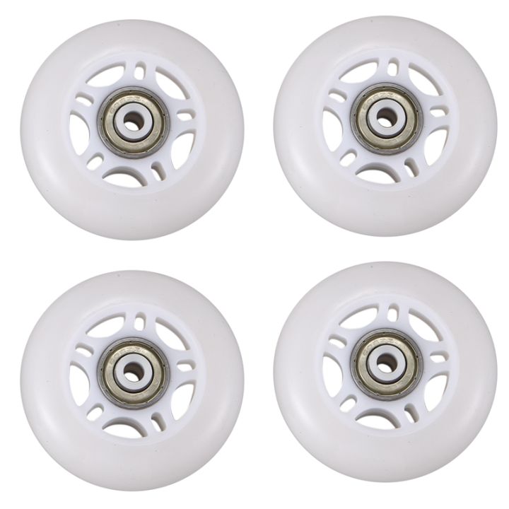 4 Pack Inline Skate Wheels Beginner's Replacement Wheel with Bearings