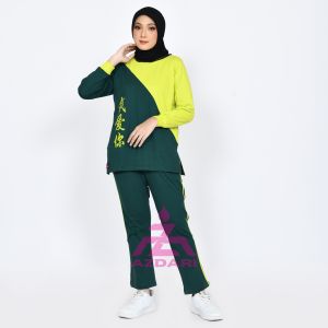 Setelan Baju Olahraga Wanita Muslimah Terbaru Azdari AZR 04 - Stelan Senam Lari Jumbo