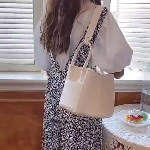 Korean New Ladies Bucket Bag Large Capacity Shoulder Bag Handbag with Free Pouch for Woman COD