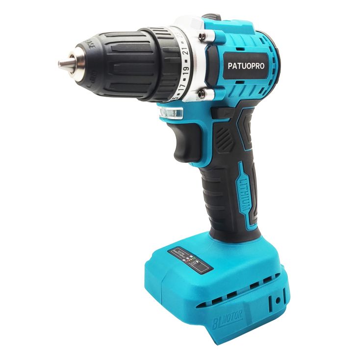 10Mm Cordless Brushless Drill Electric Hand Drill Screwdriver 2 Speed 23 Torque Setting Fit Makita 18V Battery No Battery Lazada Singapore