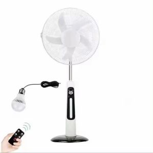 16 inches Solar Electric Fan Solar Stand Fan Power Floor Fans Mute and Energy Saving With LED light USB port for mobile CHARGE
