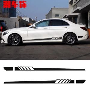 AE Direct Supply Side skirt car sticker Racing stripe side body decal Universal model for foreign trade