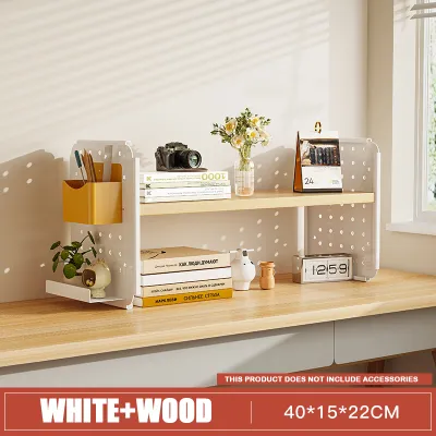 Desktop storage rack desk bookshelf hole board home study desk multi-layer storage display rack