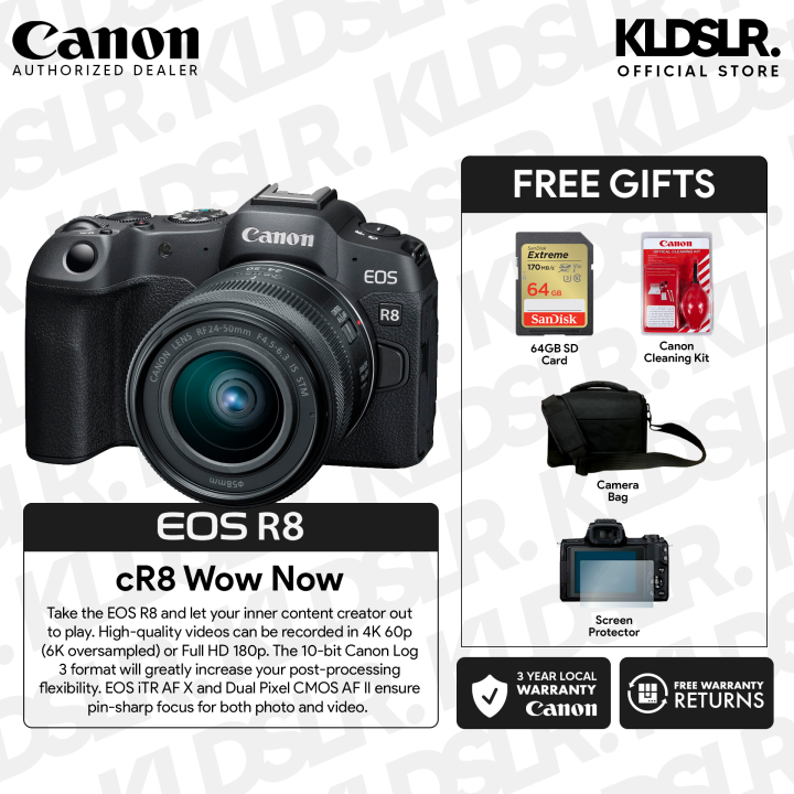 Canon EOS R8 Full-Frame Mirrorless Camera RF 24-105mm IS