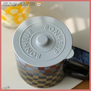 CISWGE 1pcs Universal Silicone Glass Cup Cover Sealing Protective Lid Heat Temperature Preserve for Coffee Milk Cup with Convex Handle