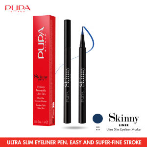 Pupa Milano Skinny Liner - Ultra slim eyeliner pen | Easy and super-fine stroke [ 002 Brown | 003 Blue]