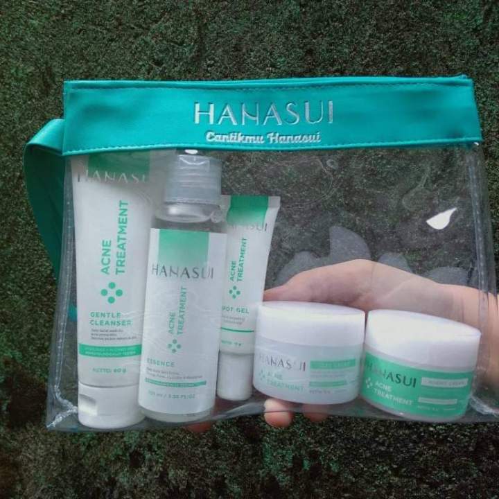 HANASUI SKINCARE PAKET KOMPLIT 5in1 ACNE TREATMENT SERIES | PAKET ...