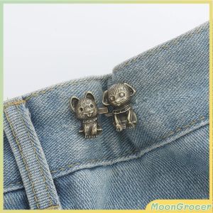 Tighten Waist Button Cartoon Shaped Adjustable Jean Waist Buckle No Sew Snap Reusable Jeans Pins