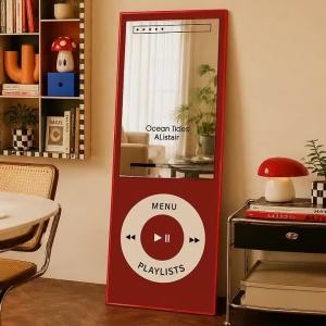 xpkQ Creative Full-body Mirror Living Room Wall-mounted Decorative Mirror Dopamine Floor-standing Mirrors Home Interior Decor R7Q2P