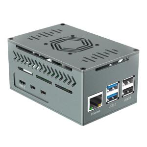 Aluminum Protective Case With Integrated Fan and Heatsinks For RPI 5 Enclosure For Computer Protector Radiator