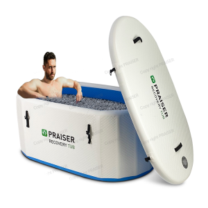 อ่างอาบน้ำแบบแช่เย็นพร้อมถังแช่น้ำแบบพกพาสำหรับฟื้นฟูร่างกายจากการเล่นกีฬา ผ่อนคลายร่างกายด้วยการบำบัดทางการแพทย์ อ่างอาบน้ำแบบพกพา อ่างอาบน้ำแบบแช่เย็นพร้อมถังแช่น้ำแบบเป่าลม