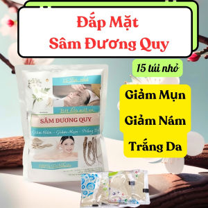Mặt Nạ Trắng Da Giảm Mụn Sâm Đương Quy - 15 Túi Nhỏ tiện lợi Trà Đông Y Việt
