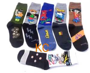 paket 4 pasang ] Kaos kaki anak TK/PAUD dan SD  motif karakter
