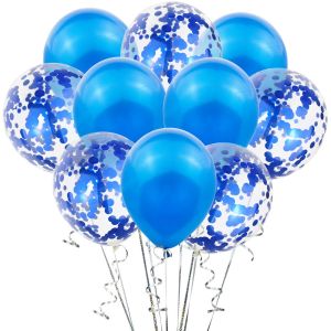 10pcs/Set 12Inch Confetti Sequin Transparent Balloons Set Wedding Birthday Party Decoration Balloon